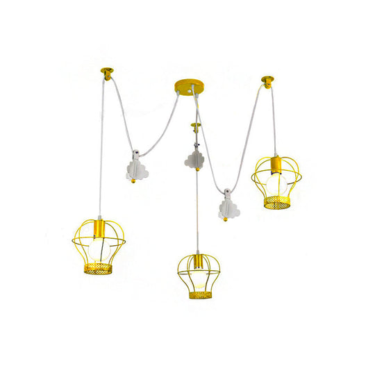 Modern Spider Pendant Light Iron Multi-Head Suspension For Stylish Living Room