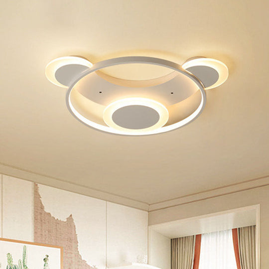 Plafonnier LED moderne en forme d'ours blanc