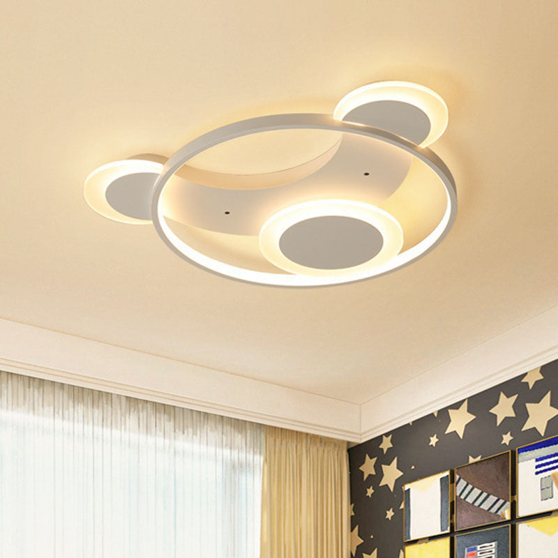 Plafonnier LED moderne en forme d'ours blanc