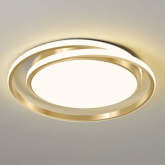 Minimalist LED Circle Flush Ceiling Light, Acrylic, Bedroom-Ready