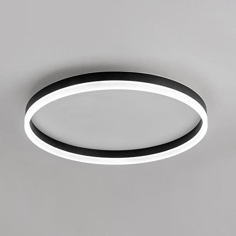 Minimalist Led Circular Flush Mount For Bedrooms With Acrylic Cover