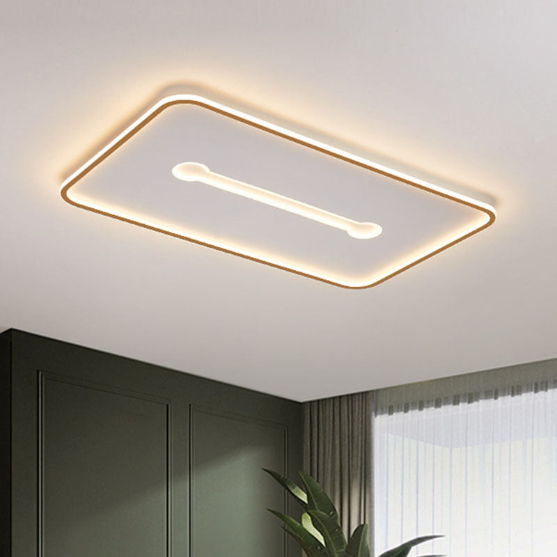 Minimalist Geometric LED Bedroom Flush Mount Light Fixture