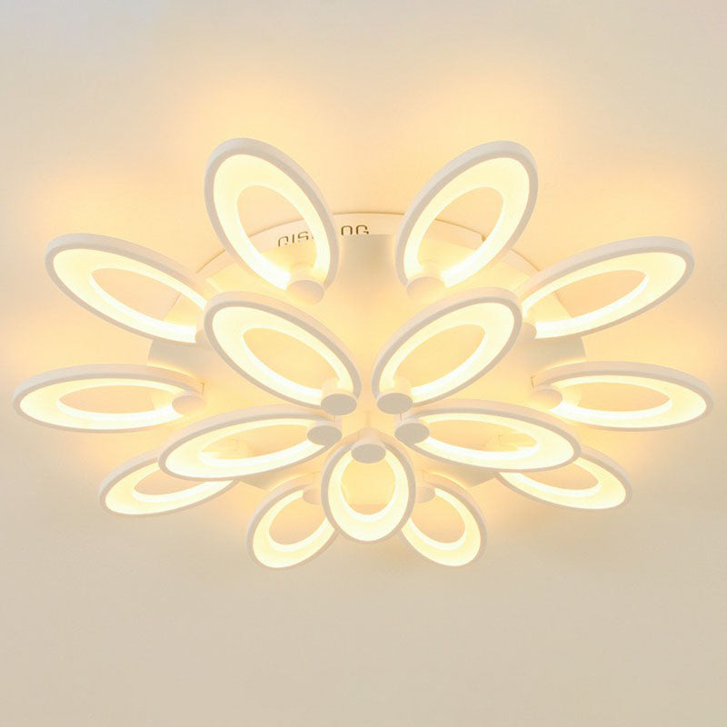 Modern Acrylic LED Semi Flush Mount Ceiling Light - Ideal for Living Room