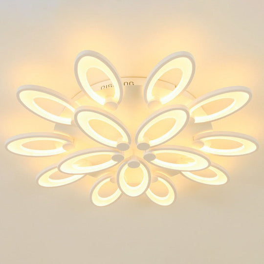 Modern Acrylic LED Semi Flush Mount Ceiling Light - Ideal for Living Room