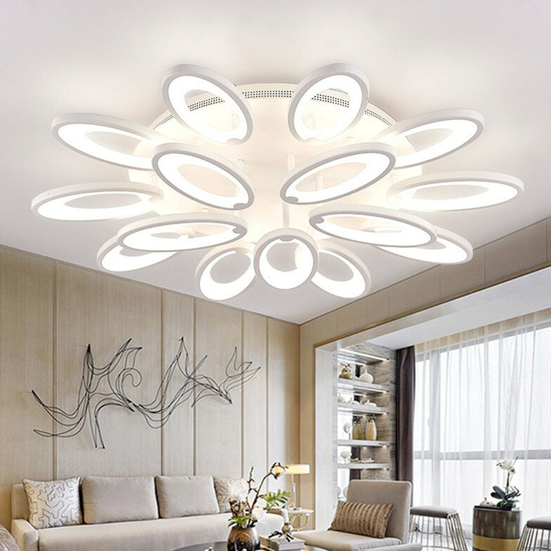 Modern Acrylic LED Semi Flush Mount Ceiling Light - Ideal for Living Room