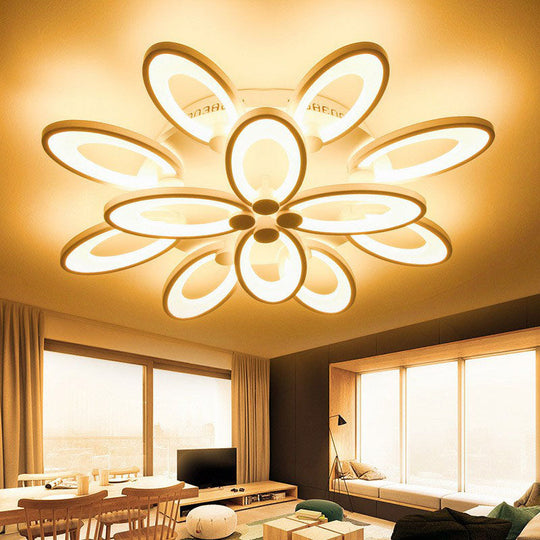 Modern Acrylic LED Semi Flush Mount Ceiling Light - Ideal for Living Room