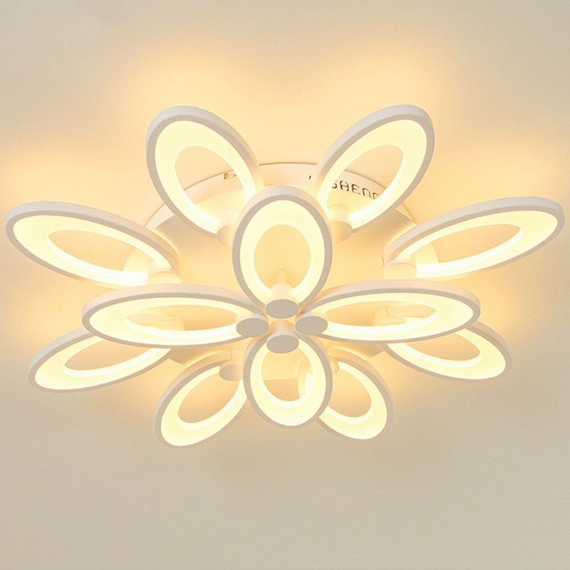 Modern Acrylic LED Semi Flush Mount Ceiling Light - Ideal for Living Room