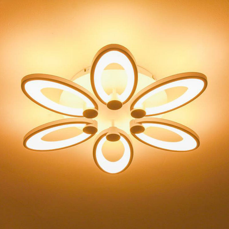 Modern Acrylic LED Semi Flush Mount Ceiling Light - Ideal for Living Room