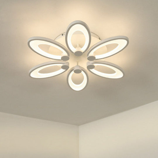 Modern Acrylic LED Semi Flush Mount Ceiling Light - Ideal for Living Room