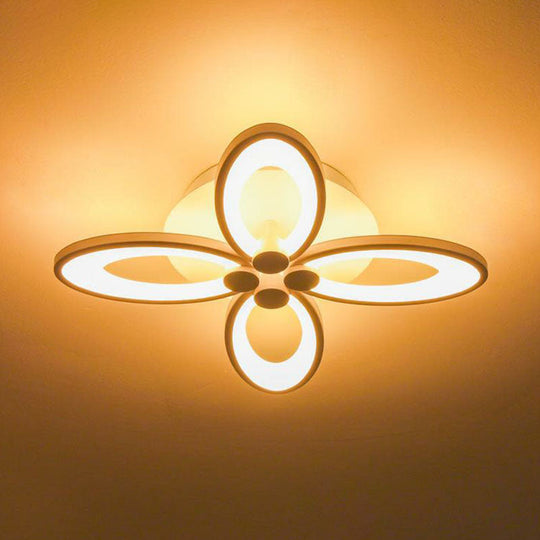 Modern Acrylic LED Semi Flush Mount Ceiling Light - Ideal for Living Room