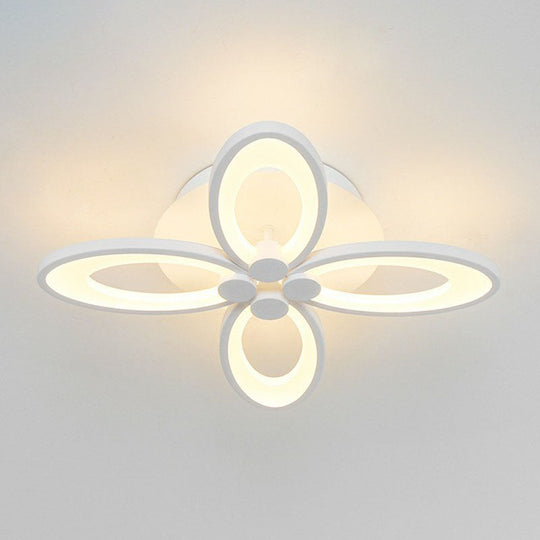 Modern Acrylic LED Semi Flush Mount Ceiling Light - Ideal for Living Room