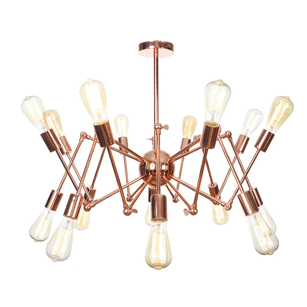 Rustic Copper Sputnik Pendant Chandelier - Indoor Light Fixture with 6/8/10 Lights