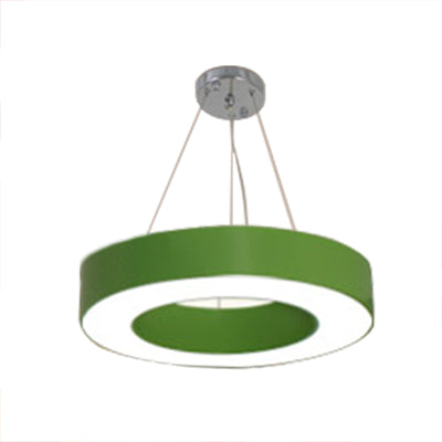 Adjustable Metal Drum Pendant Light with Integrated LED for Play Room