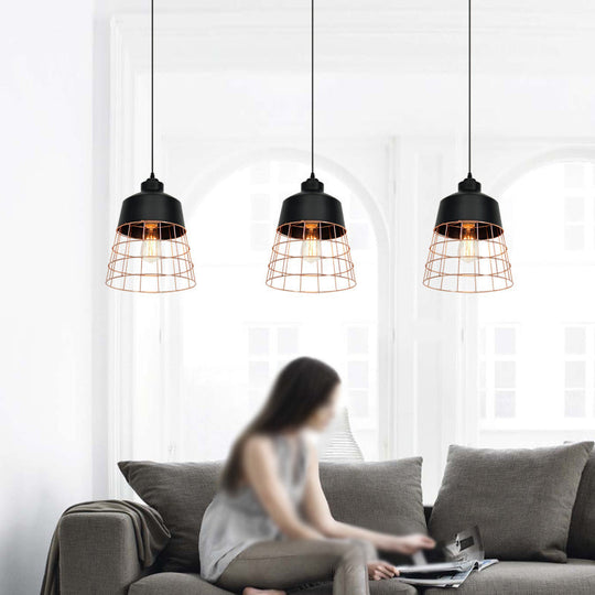 Nordic Style Geometric Metal Pendant Light for Restaurants