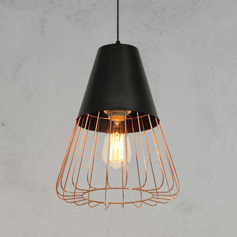 Nordic Style Geometric Metal Pendant Light for Restaurants