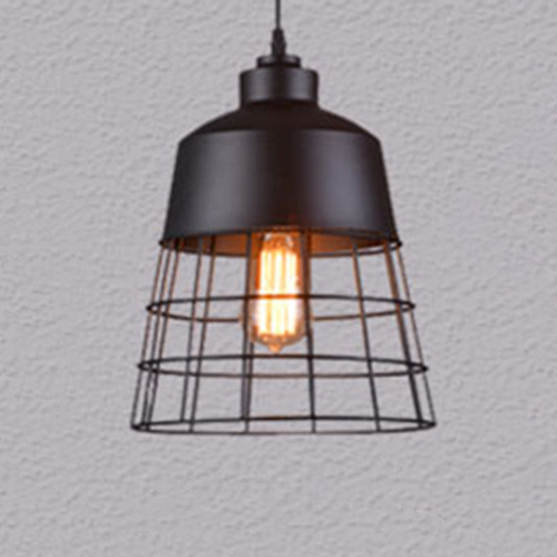 Modern Geometric Metal Pendant Light Fixture In Nordic Style For Restaurants Black / A