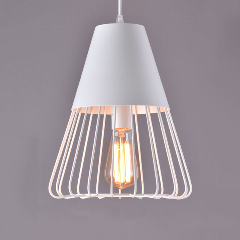 Modern Geometric Metal Pendant Light Fixture In Nordic Style For Restaurants White / B