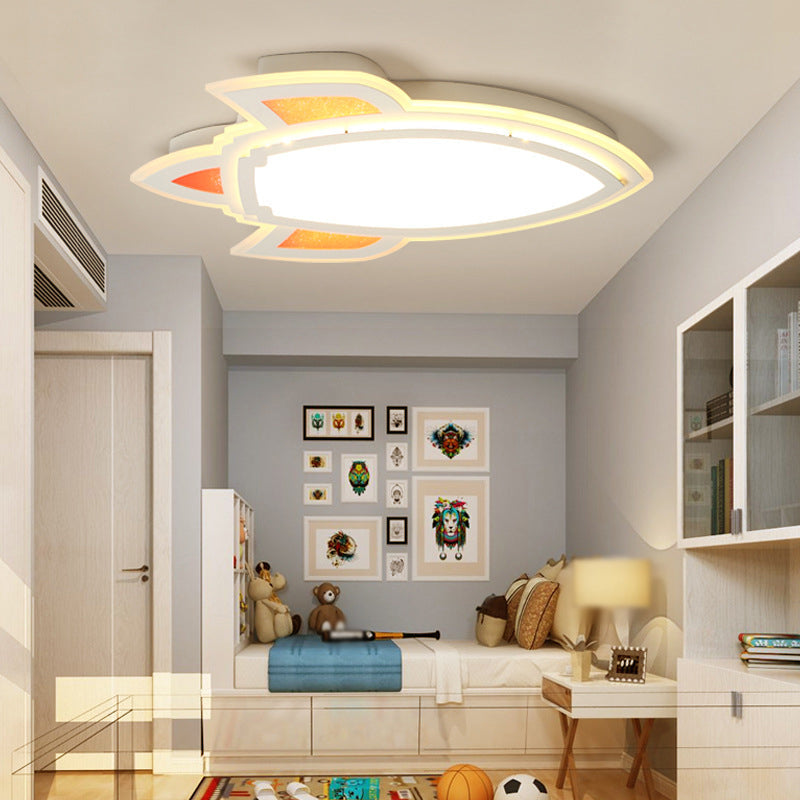 Rocket LED White Ceiling Light for Kids' Room