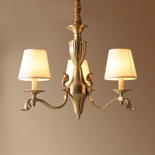 Contemporary Brass Candelabra Chandelier Pendant Light With Empire Shade Perfect For Living Room 3 /