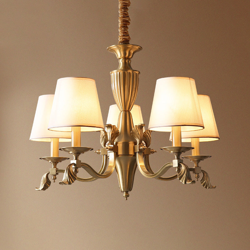 Contemporary Brass Candelabra Chandelier Pendant Light With Empire Shade Perfect For Living Room 5 /