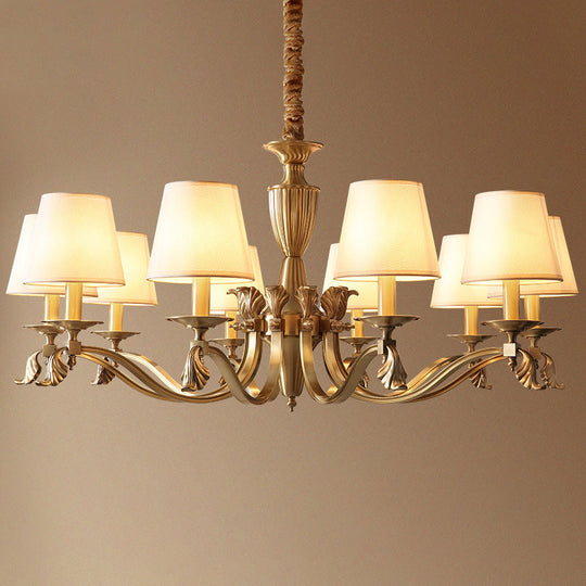 Contemporary Brass Candelabra Chandelier Pendant Light With Empire Shade Perfect For Living Room 10