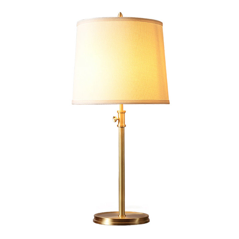 Modern Gold Tapered Nightstand Lamp - Simple 1-Light Adjustable Table Light