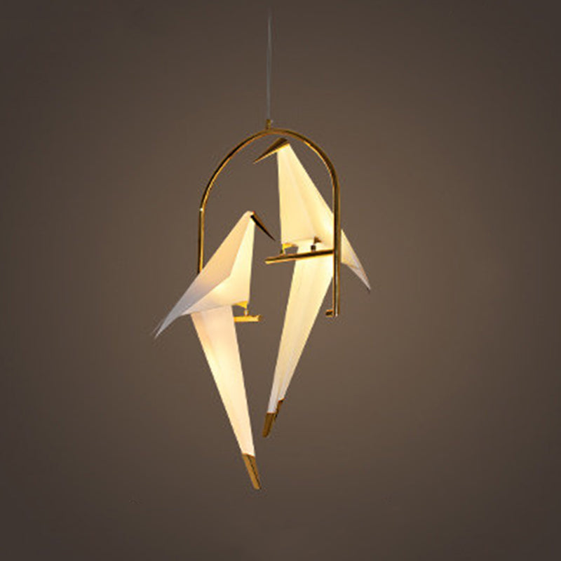 Modern White Chandelier Led Ceiling Light Fixture - Bird Shaped Design Ideal For Restaurants

This