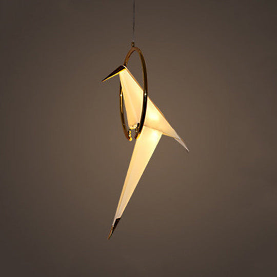 Modern White Chandelier Led Ceiling Light Fixture - Bird Shaped Design Ideal For Restaurants

This