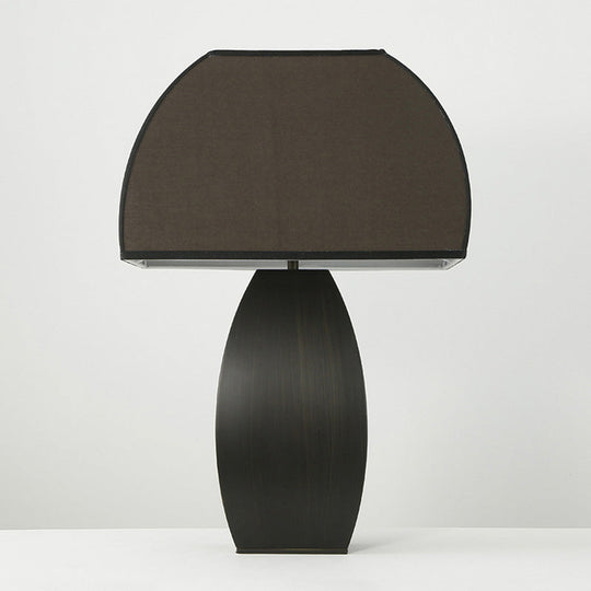 Modern Black Mushroom Table Lamp - Stylish Fabric Night Light For Living Room