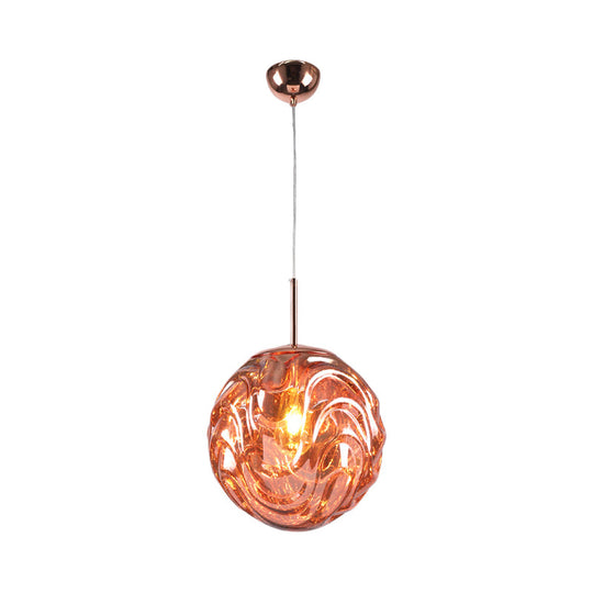 Modern Glass Pendant Light With Multi-Colored Shade - Meringue Hanging Ceiling Fixture