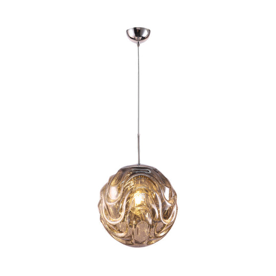 Modern Glass Pendant Light With Multi-Colored Shade - Meringue Hanging Ceiling Fixture