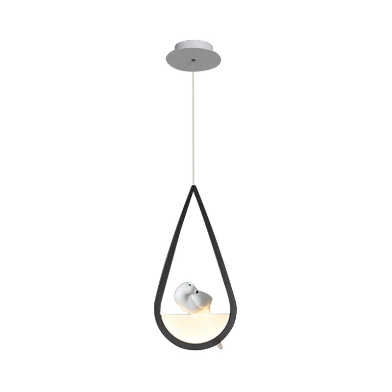 Waterdrop Acrylic Hanging Lamp: 1/2/3 Lights | Black/White | Warm/White Light | Dining Room Pendant