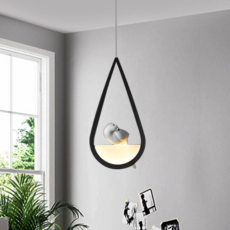 Waterdrop Acrylic Hanging Lamp: 1/2/3 Lights | Black/White | Warm/White Light | Dining Room Pendant