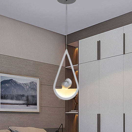 Waterdrop Acrylic Hanging Lamp: 1/2/3 Lights | Black/White | Warm/White Light | Dining Room Pendant