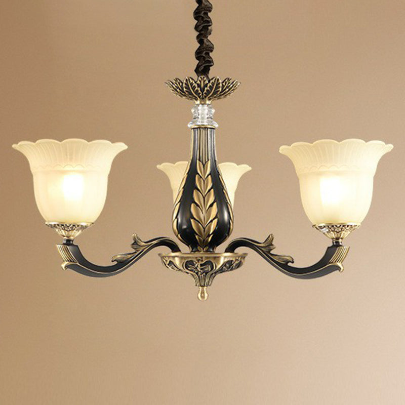 Vintage Gold-Black Chandelier Pendant Light For Dining Room Decor