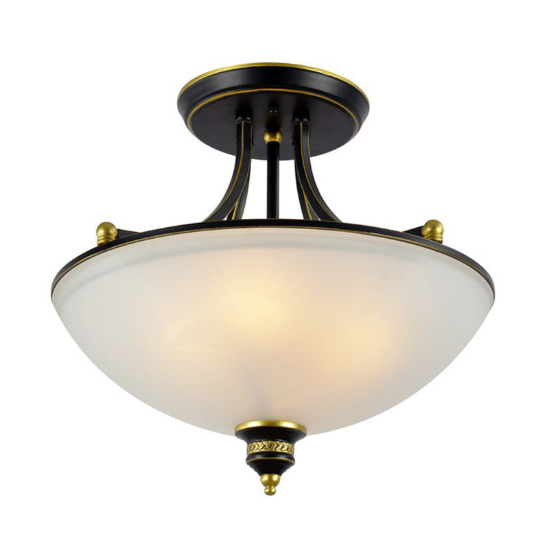 Modern Frost Glass Semi Flush Light Fixture - Perfect For Dining Room Décor