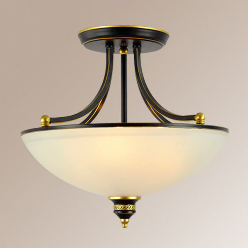 Modern Frost Glass Semi Flush Light Fixture - Perfect For Dining Room Décor