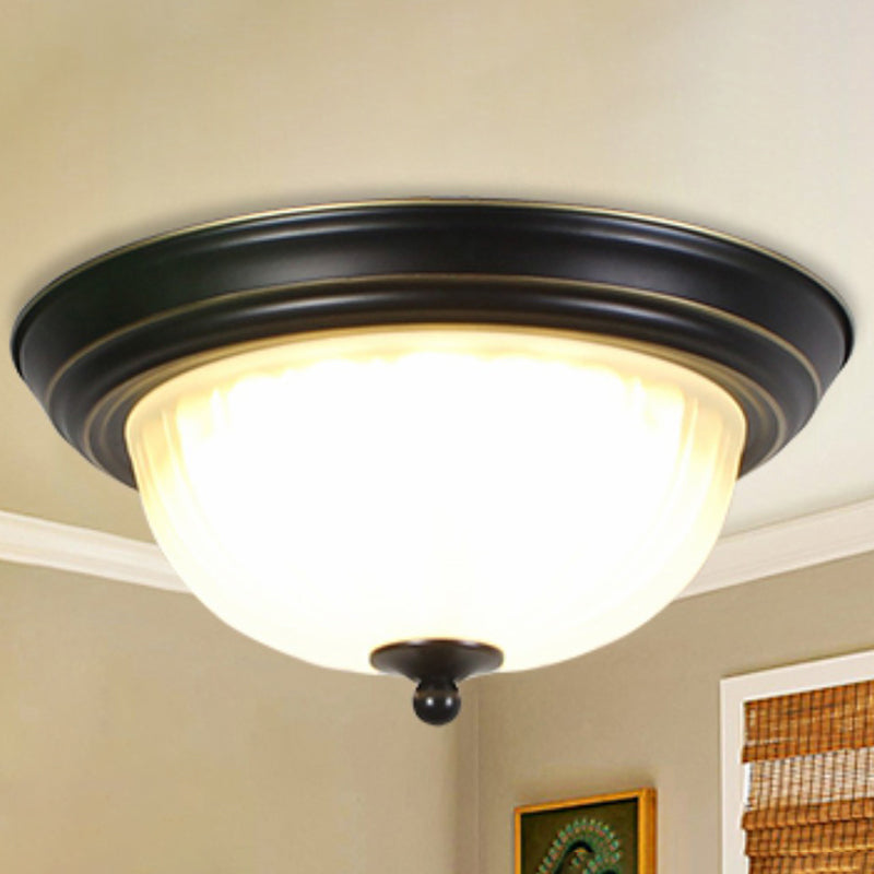 Frost Glass Led Flush Ceiling Light - Vintage Living Room Mount Fixture