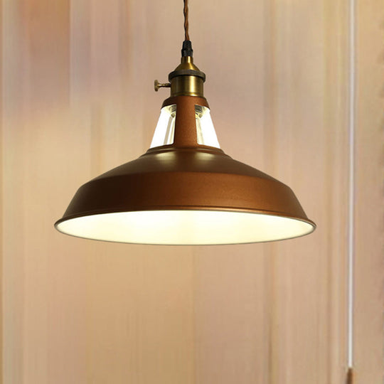 Barn Pendant Lighting Fixture - Industrial Metal Ceiling Light For Dining Room Beige/Blue/Green