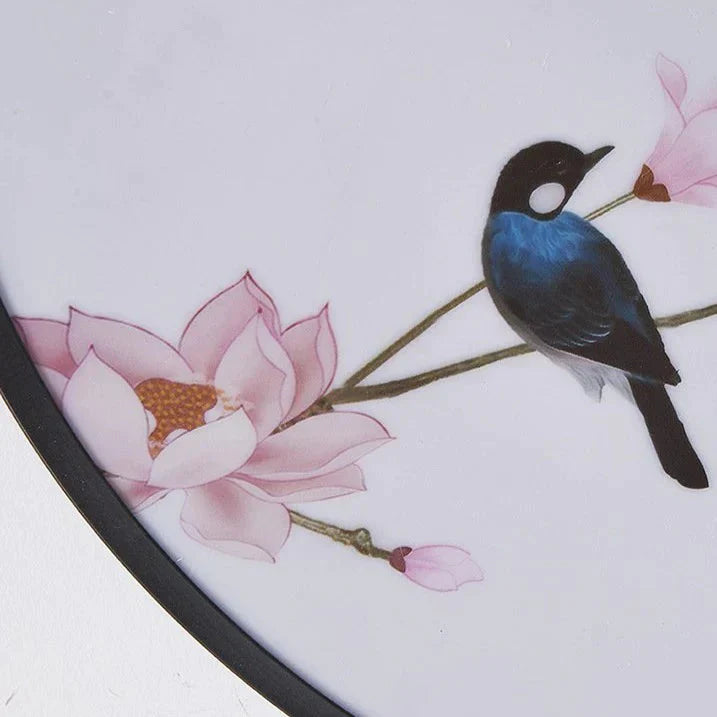 Modern New Flower Bird Round Bedroom Ceiling Lamp