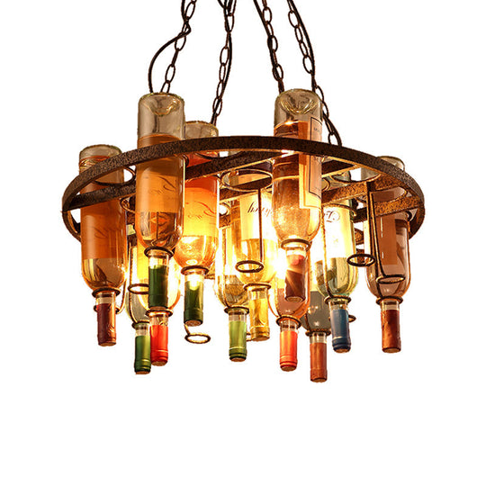 Rustic Metal Pendant Lighting Kit - Industrial Style Hang Lights for Dining Room - 1/2/3 Light Options - Round/Square/Rectangle Shapes