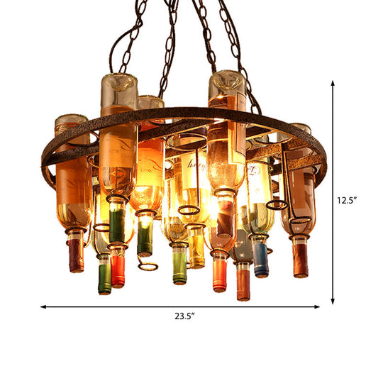 Rustic Metal Pendant Lighting Kit - Industrial Style Hang Lights for Dining Room - 1/2/3 Light Options - Round/Square/Rectangle Shapes