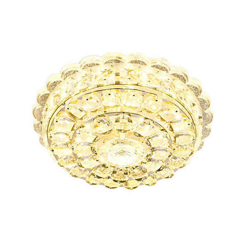 Artistic Crystal LED Flush Ceiling Light for Entryway