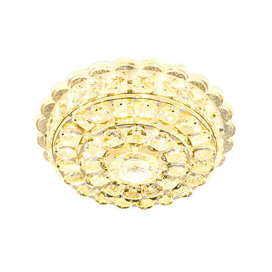 Artistic Crystal LED Flush Ceiling Light for Entryway