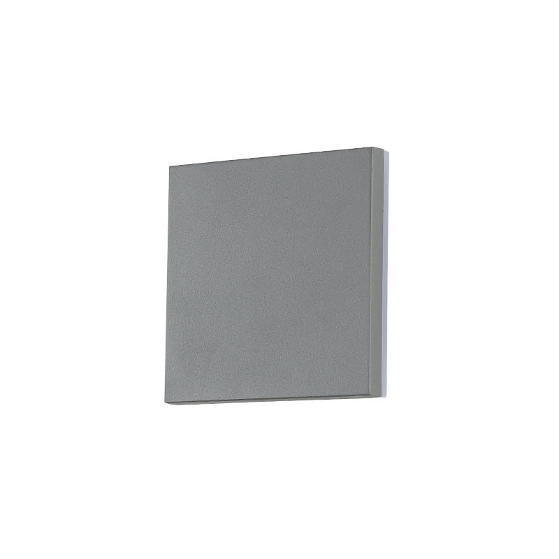 Modern Geometric Led Wall Sconce In Sleek Aluminum - Grey