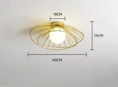 Modern And Simple Cloakroom Light Entrance Porch Lamp Corridor Double Gold / White Light Ceiling