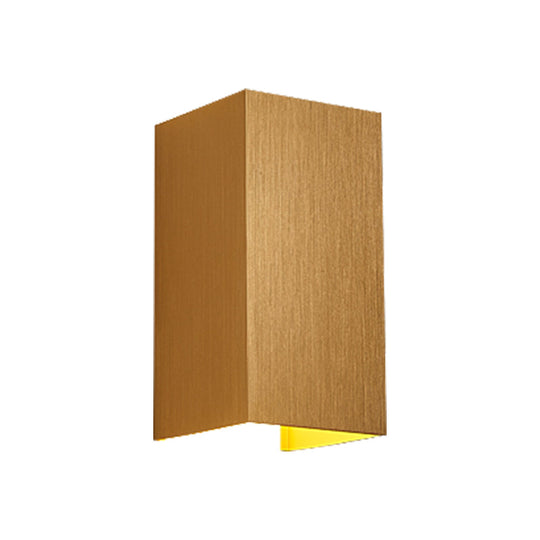 Contemporary Led Wall Sconce In Metal Gold/Coffee/Grey For Bedroom