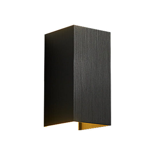 Contemporary Led Wall Sconce In Metal Gold/Coffee/Grey For Bedroom