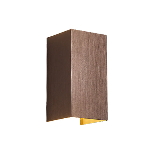 Contemporary Led Wall Sconce In Metal Gold/Coffee/Grey For Bedroom