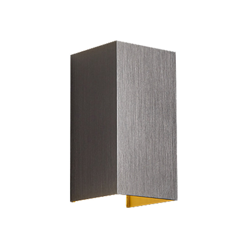 Contemporary Led Wall Sconce In Metal Gold/Coffee/Grey For Bedroom